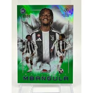 2024-25 Topps Finest UEFA Samuel Mbangula Rookie Green Skillset Refractor /99 SP